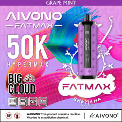 AIM Fatmax 50000 Puffs Disposable Vape – Rechargeable, Mesh Coil, Type-C, LED Display1