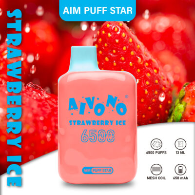 AIM Puff Star 6500 Puffs Disposable Vape – 13ml, 650mAh Rechargeable, 1.2Ω Mesh Coil, Type-C Charging