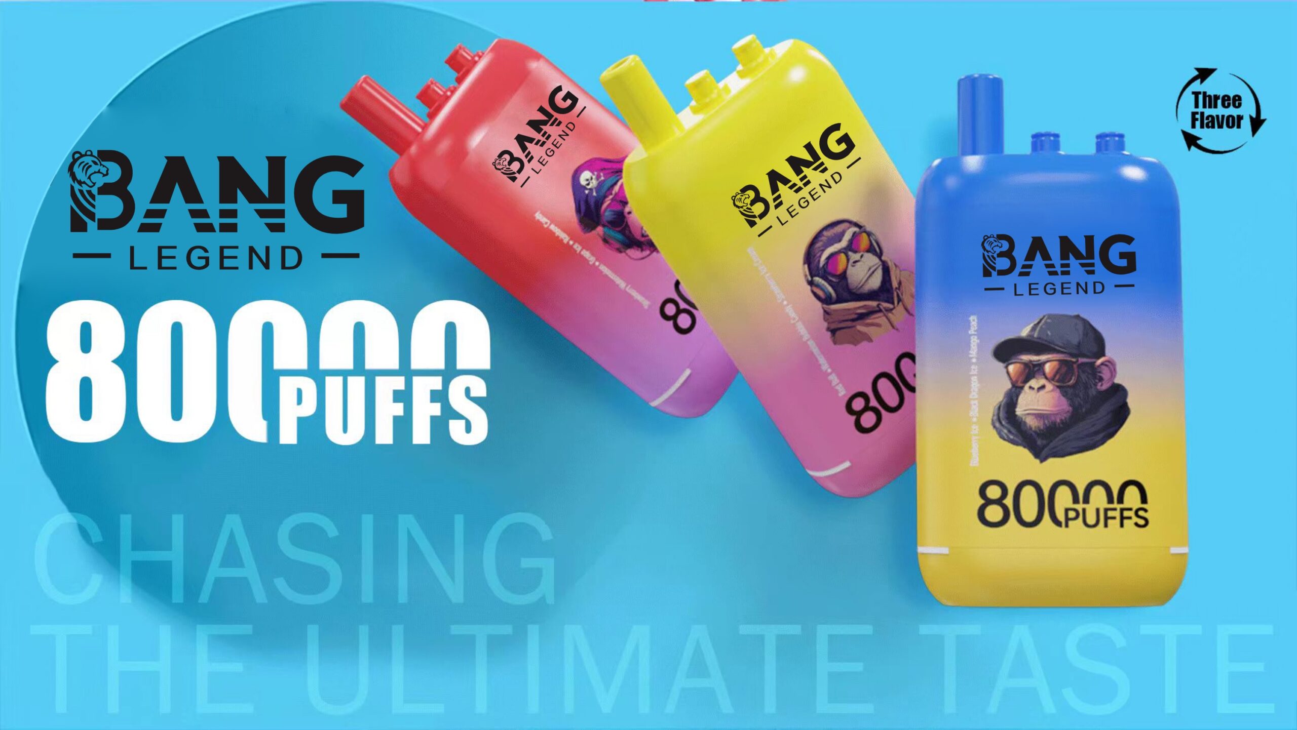 BANG 80000 Puffs Disposable Vape – 550mAh, Type-C Rechargeable, 6 Flavors, Compact Size1