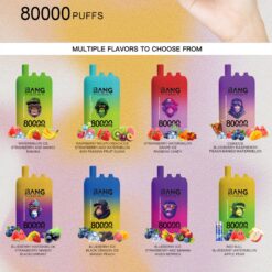 BANG 80000 Puffs Disposable Vape – 550mAh, Type-C Rechargeable, 6 Flavors, Compact Size1