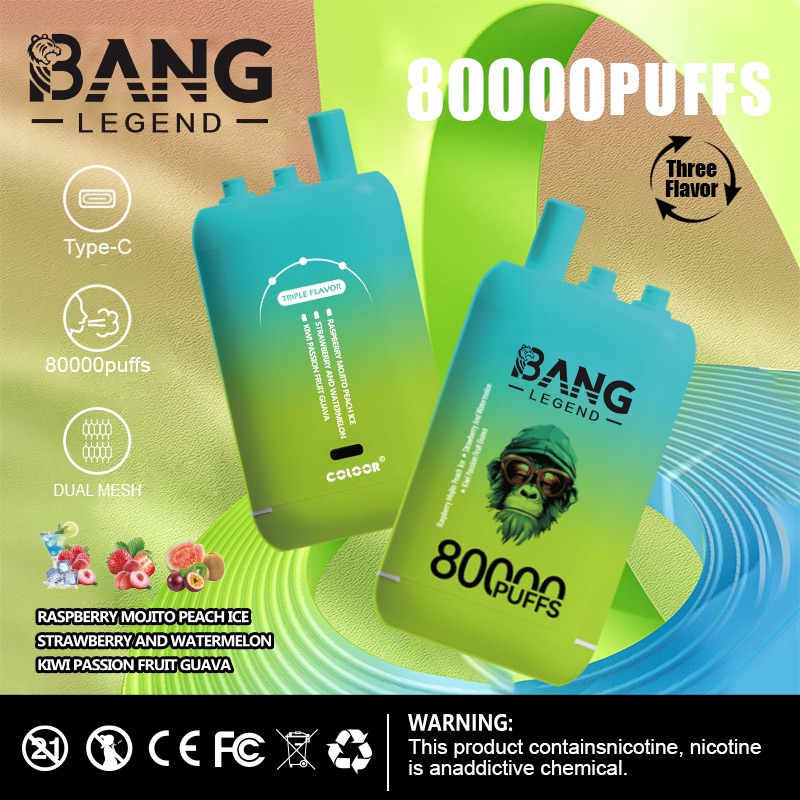 BANG 80000 Puffs Disposable Vape – 550mAh, Type-C Rechargeable, 6 Flavors, Compact Size1
