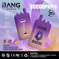 BANG 80000 Puffs Disposable Vape – 550mAh, Type-C Rechargeable, 6 Flavors, Compact Size1