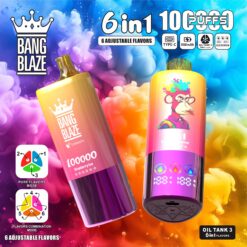 BANG BLAZE 100000 Puffs Disposable Vape – 10 Flavors in One, 850mAh, Type-C, Mesh Coil1