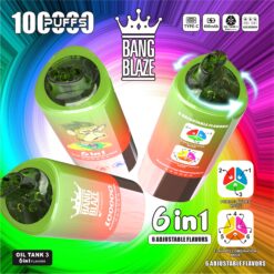 BANG BLAZE 100000 Puffs Disposable Vape – 10 Flavors in One, 850mAh, Type-C, Mesh Coil1