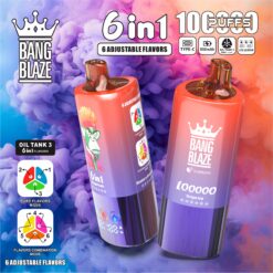 BANG BLAZE 100000 Puffs Disposable Vape – 10 Flavors in One, 850mAh, Type-C, Mesh Coil1