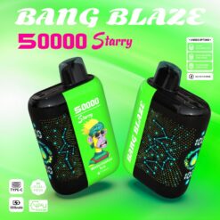 BANG BLAZE 50000 Puffs Disposable Vape – 550mAh, Type-C Charging, 12 Flavors, Compact & Bold1