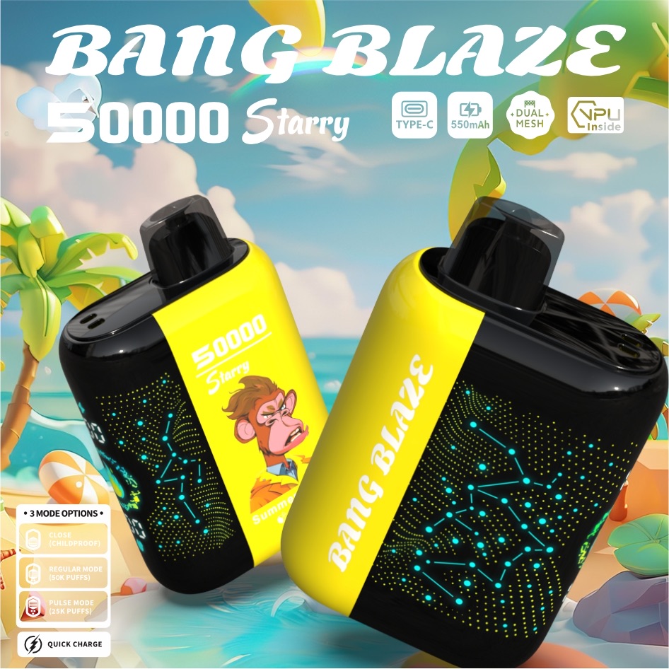 BANG BLAZE 50000 Puffs Disposable Vape – 550mAh, Type-C Charging, 12 Flavors, Compact & Bold1