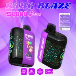 BANG BLAZE 50000 Puffs Disposable Vape – 550mAh, Type-C Charging, 12 Flavors, Compact & Bold1