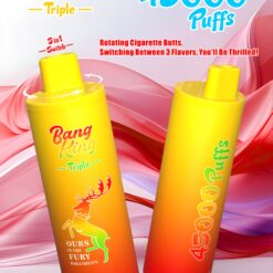 BANG KING 45000 Puffs Disposable Vape – 2x15ml Dual Tank, Rechargeable, 650mAh, 10 Flavors