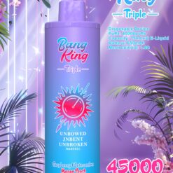 BANG KING 45000 Puffs Disposable Vape – 2x15ml Dual Tank, Rechargeable, 650mAh, 10 Flavors