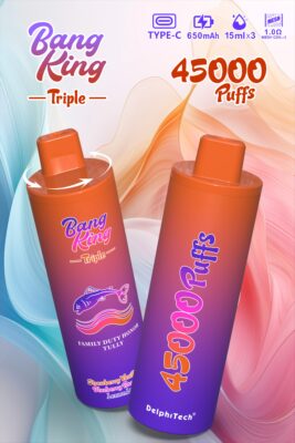 BANG KING 45000 Puffs Disposable Vape – 2x15ml Dual Tank, Rechargeable, 650mAh, 10 Flavors