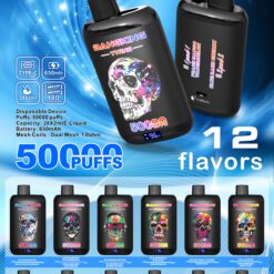 BANG KING TWINS 50000 Puffs Vape – Dual Mesh Coil, Type-C, 12 Flavors, 650mAh Battery1
