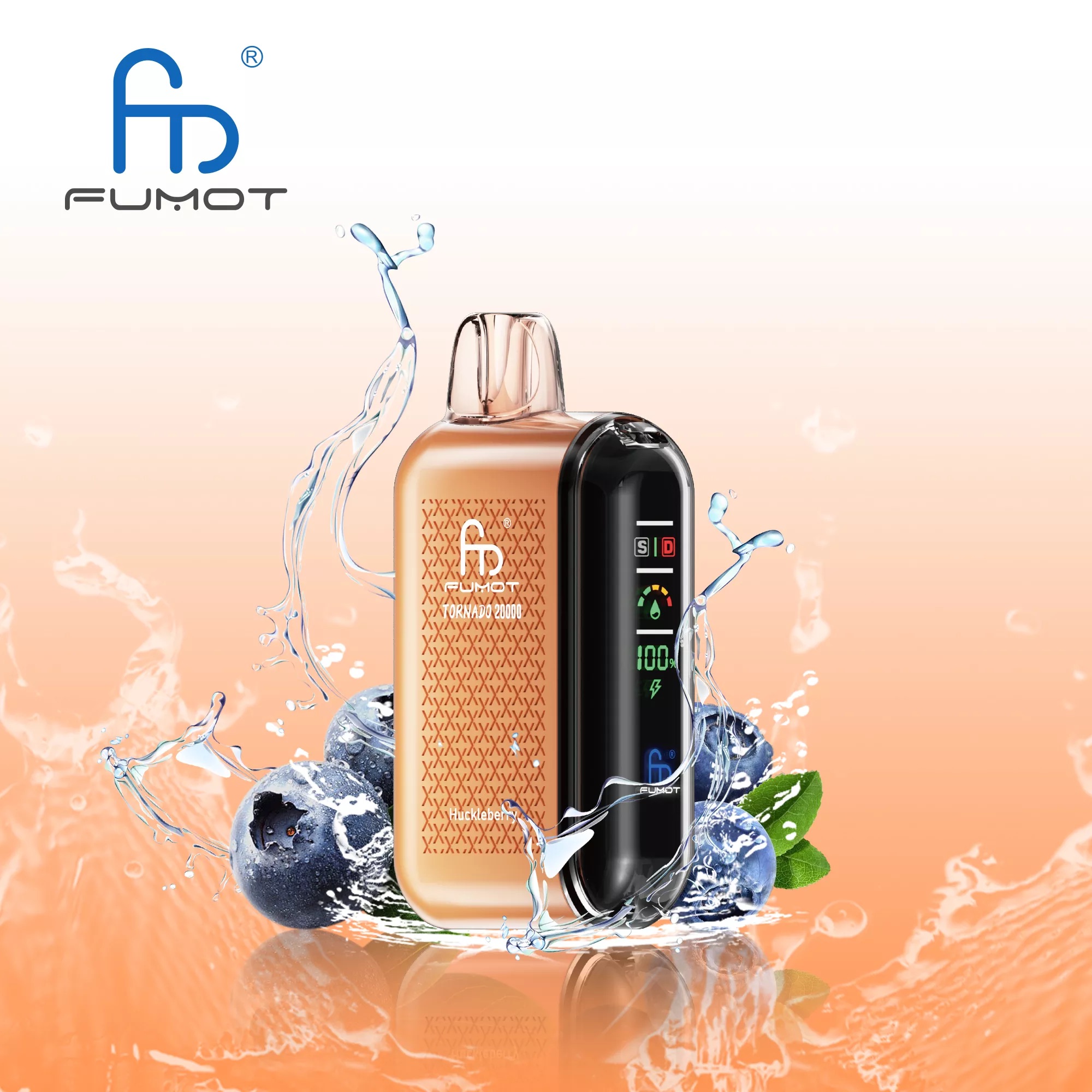 FUMOT TORNADO 20000 Puffs Disposable Vape – 20ml, 850mAh Rechargeable, Type-C, Dual Mesh, Display, 39 Flavors1