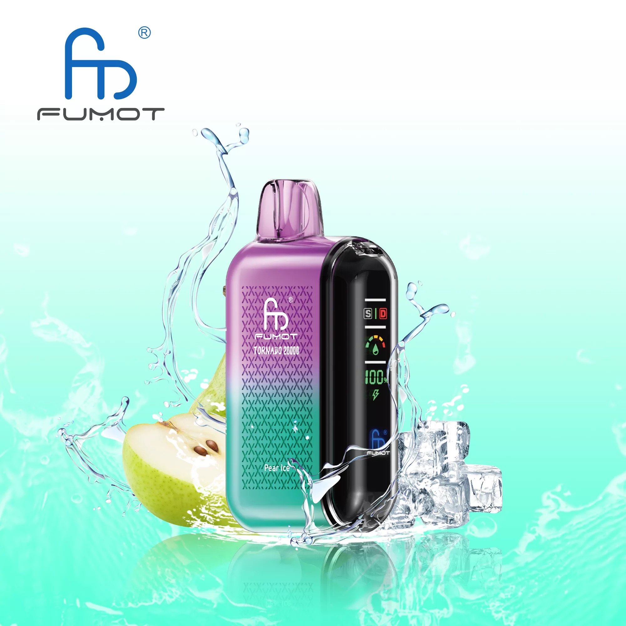 FUMOT TORNADO 20000 Puffs Disposable Vape – 20ml, 850mAh Rechargeable, Type-C, Dual Mesh, Display, 39 Flavors1