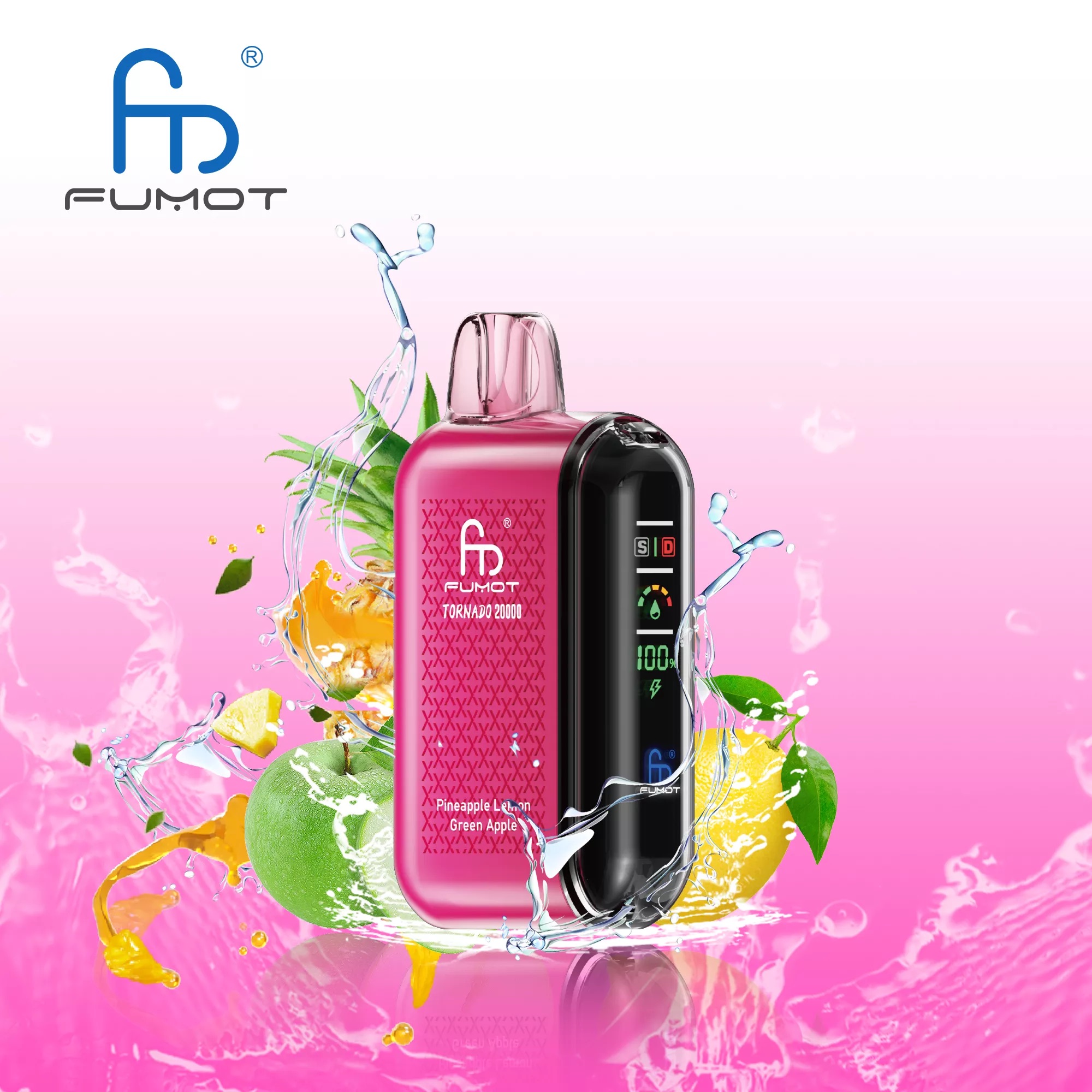 FUMOT TORNADO 20000 Puffs Disposable Vape – 20ml, 850mAh Rechargeable, Type-C, Dual Mesh, Display, 39 Flavors1