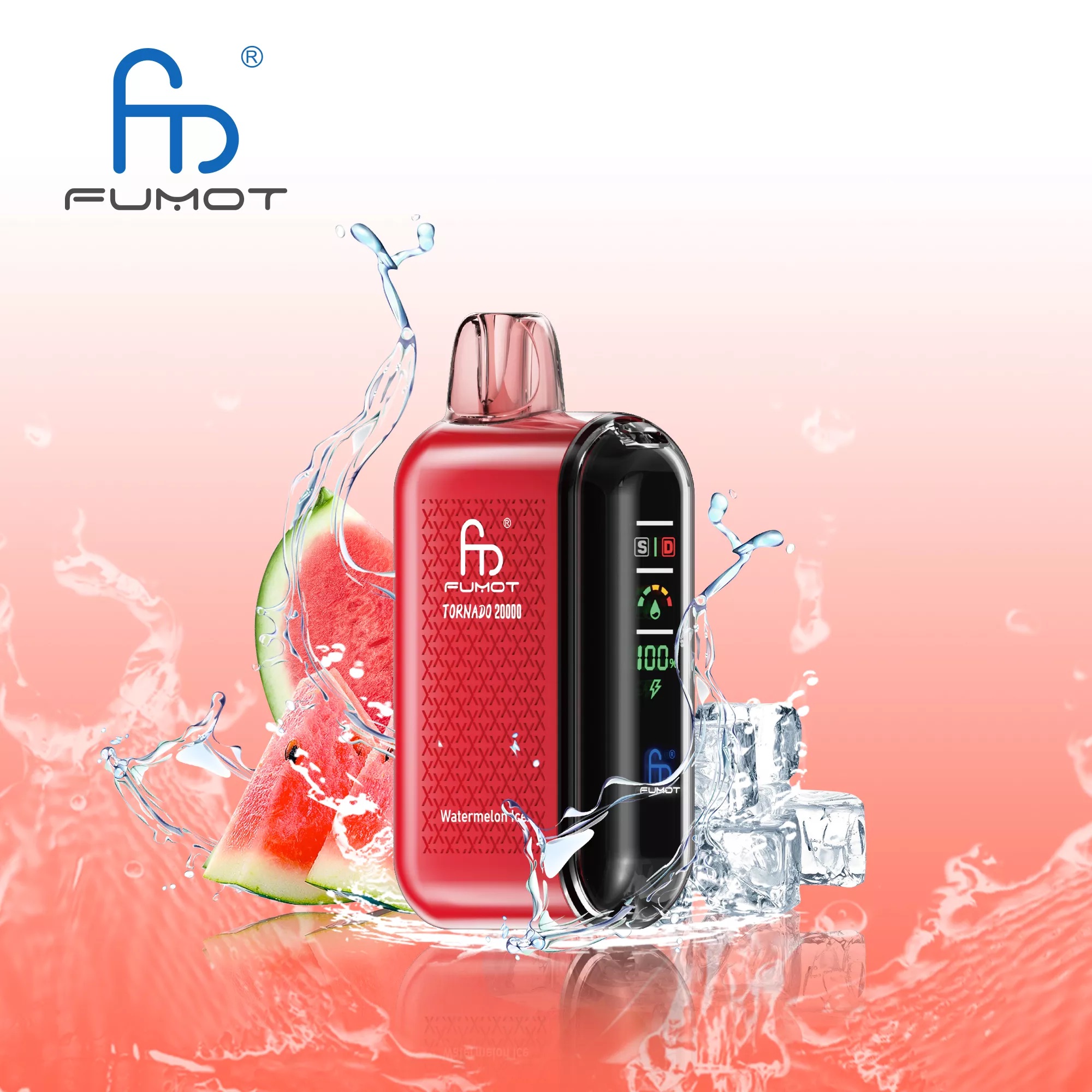 FUMOT TORNADO 20000 Puffs Disposable Vape – 20ml, 850mAh Rechargeable, Type-C, Dual Mesh, Display, 39 Flavors1