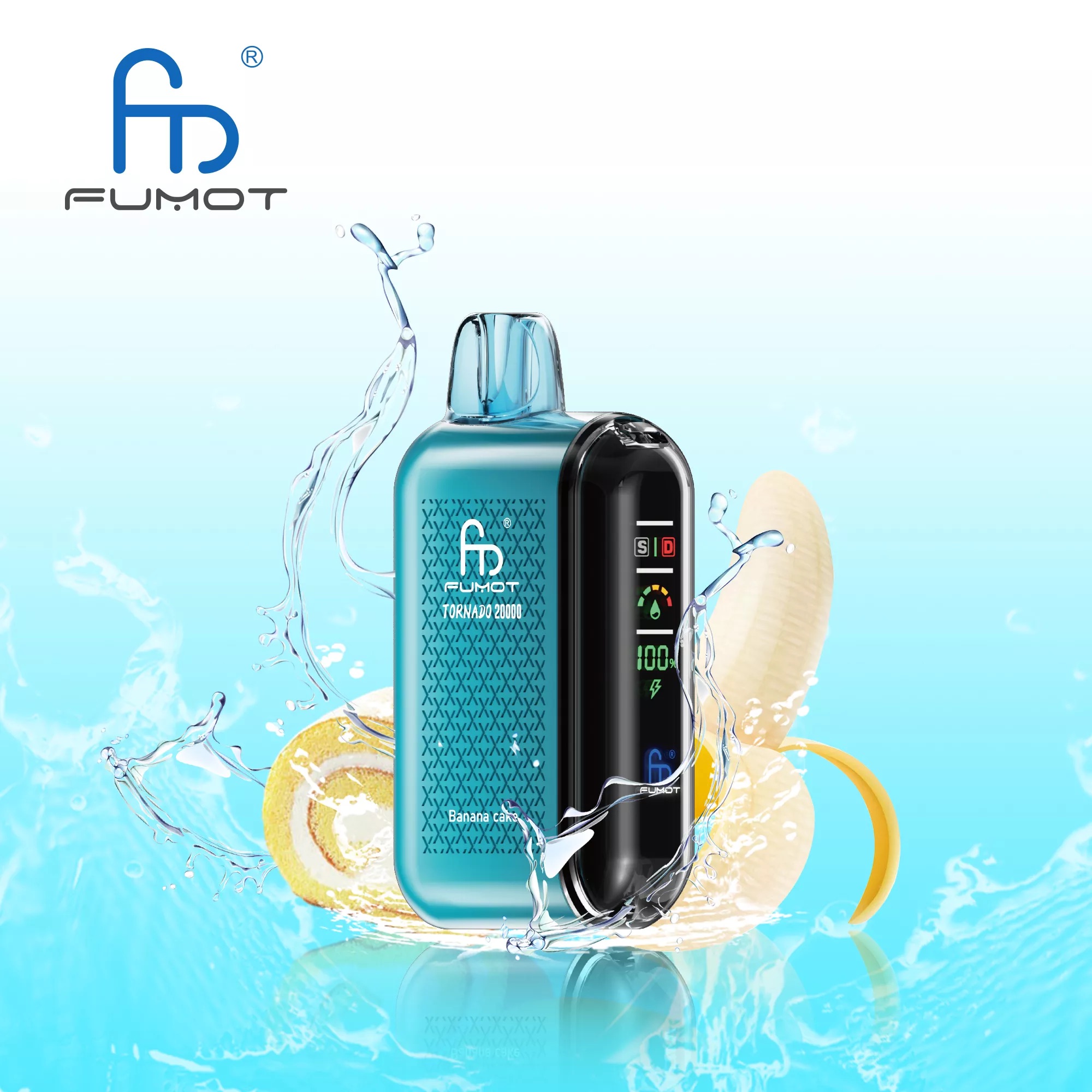 FUMOT TORNADO 20000 Puffs Disposable Vape – 20ml, 850mAh Rechargeable, Type-C, Dual Mesh, Display, 39 Flavors1