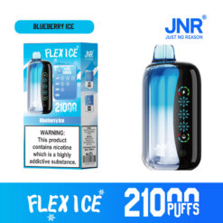JNR Flex Ice 21000 Puffs Disposable Vape – 26ml, 1000mAh Rechargeable, Touch Screen, Adjustable Airflow & Ice, 1.2Ω Dual Mesh Coil, Type-C Charging