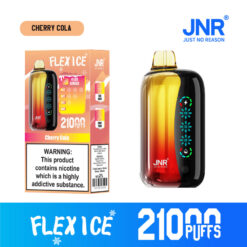 JNR Flex Ice 21000 Puffs Disposable Vape – 26ml, 1000mAh Rechargeable, Touch Screen, Adjustable Airflow & Ice, 1.2Ω Dual Mesh Coil, Type-C Charging