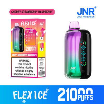 JNR Flex Ice 21000 Puffs Disposable Vape – 26ml, 1000mAh Rechargeable, Touch Screen, Adjustable Airflow & Ice, 1.2Ω Dual Mesh Coil, Type-C Charging