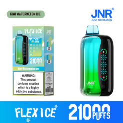 JNR Flex Ice 21000 Puffs Disposable Vape – 26ml, 1000mAh Rechargeable, Touch Screen, Adjustable Airflow & Ice, 1.2Ω Dual Mesh Coil, Type-C Charging