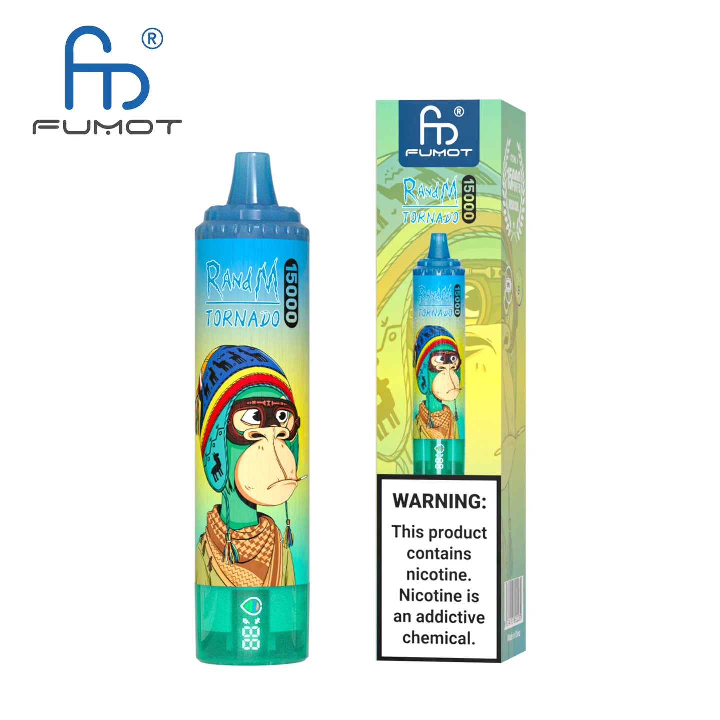 RandM Tornado 15000 Puffs Disposable Vape – 25ml, 850mAh Rechargeable, RGB Light, Mesh Coil1