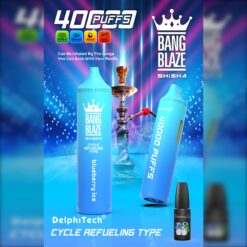 BANGBLAZE 40000 Puffs Disposable Vape BK40– 40mL, 1000mAh, Type-C Rechargeable