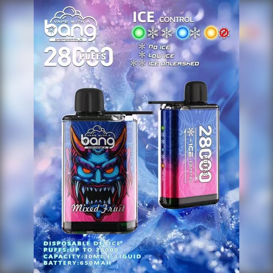 Bang 28000 Puffs Disposable Vape – ICE Control, 30ml, 650mAh, Rechargeable