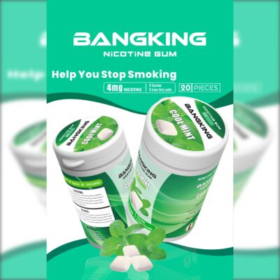 Bang King 4mg Nicotine Gum – 20 Chewing Pieces, Red Bull & Mint Flavors