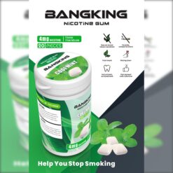 Bang King 4mg Nicotine Gum – 20 Chewing Pieces, Red Bull & Mint Flavors