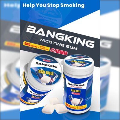Bang King 4mg Nicotine Gum – 20 Chewing Pieces, Red Bull & Mint Flavors