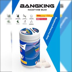 Bang King 4mg Nicotine Gum – 20 Chewing Pieces, Red Bull & Mint Flavors