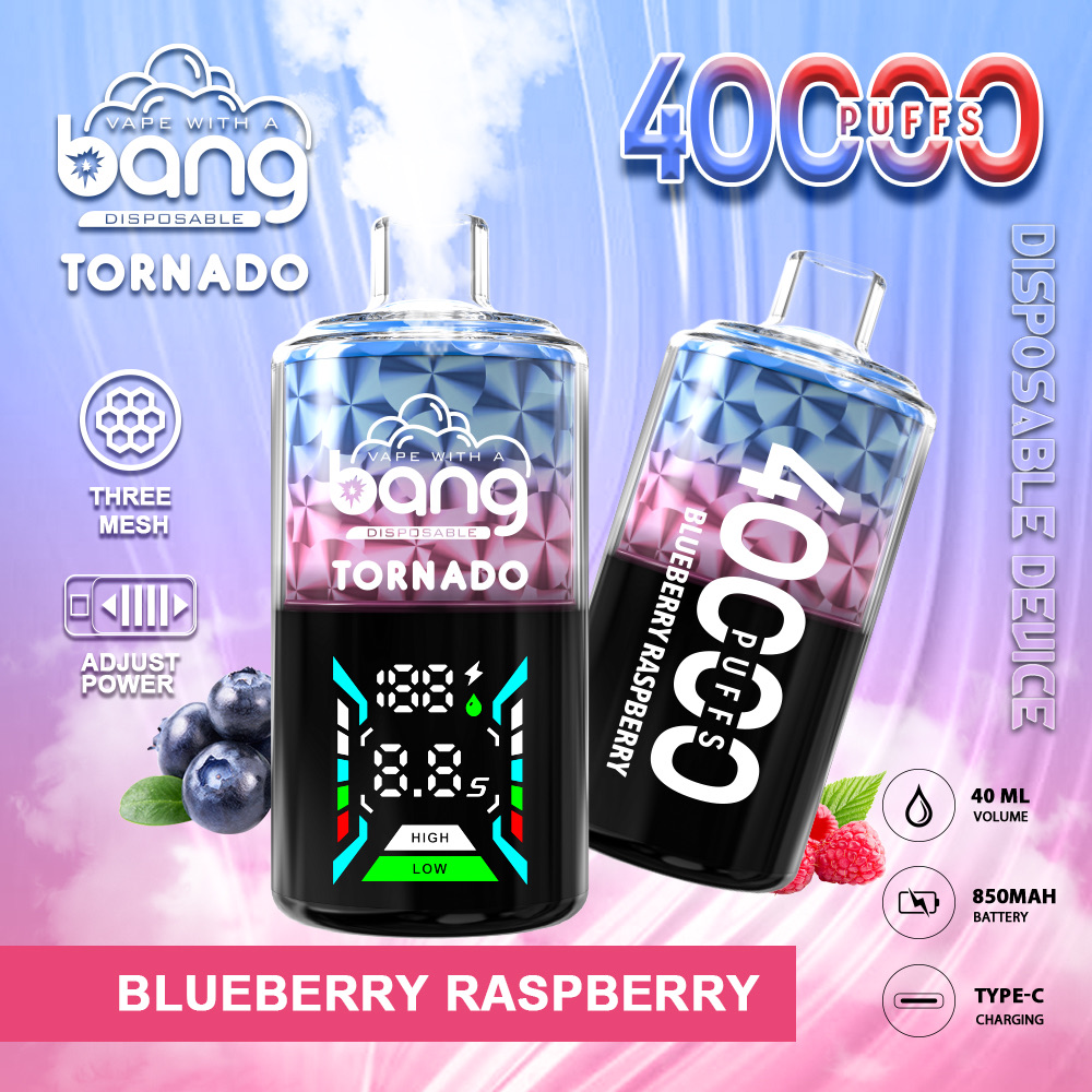 Bang Tornado 40000 Puffs Disposable Vape – 40ml, 850mAh, Type-C, Mesh Coil