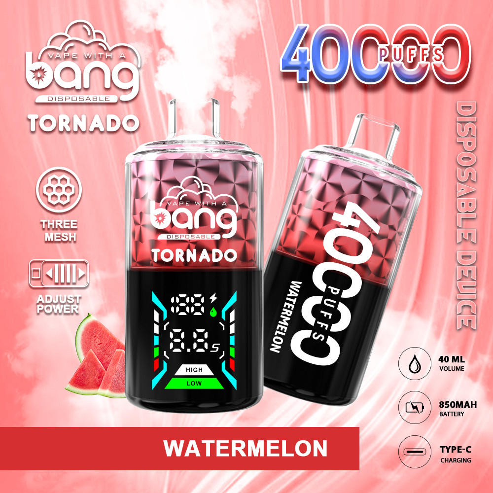 Bang Tornado 40000 Puffs Disposable Vape – 40ml, 850mAh, Type-C, Mesh Coil