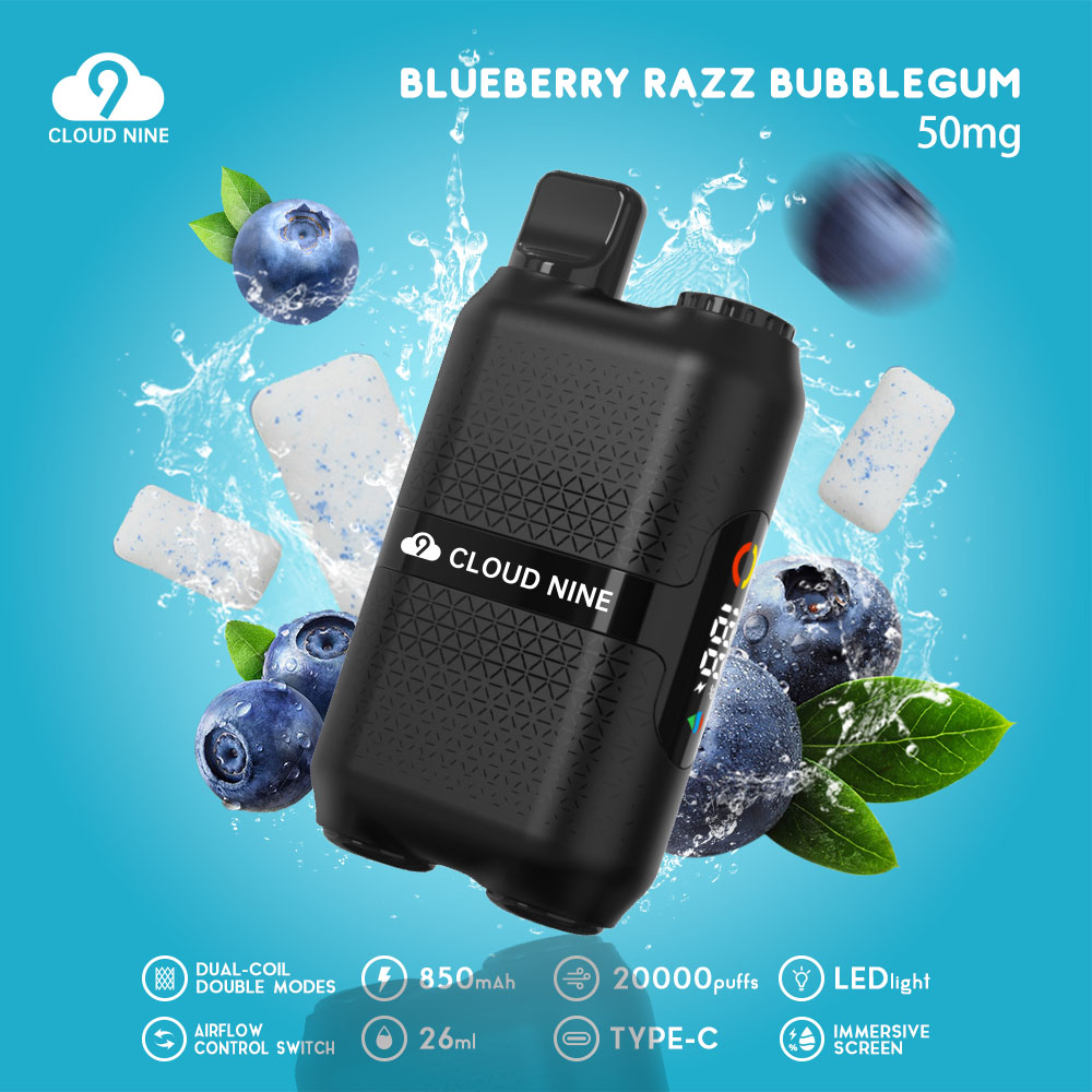 CLOUD NINE D33 28000 Puffs Disposable Vape – 26ml Capacity, 500mAh Battery, Dual Coil 1.0Ω & 0.5Ω, 13–23W Power