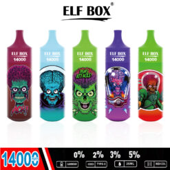 ELF BOX 14000 Puffs Disposable Vape – 25ml, 1.0Ω Mesh Coil, 18250 Battery, Type-C Rechargeable Disposable