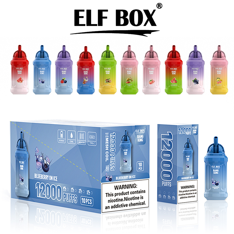 ELF BOX BK 12000 Puffs Disposable Vape – 23ml, 0.8Ω Mesh Coil, 650mAh Battery, Type-C Rechargeable1