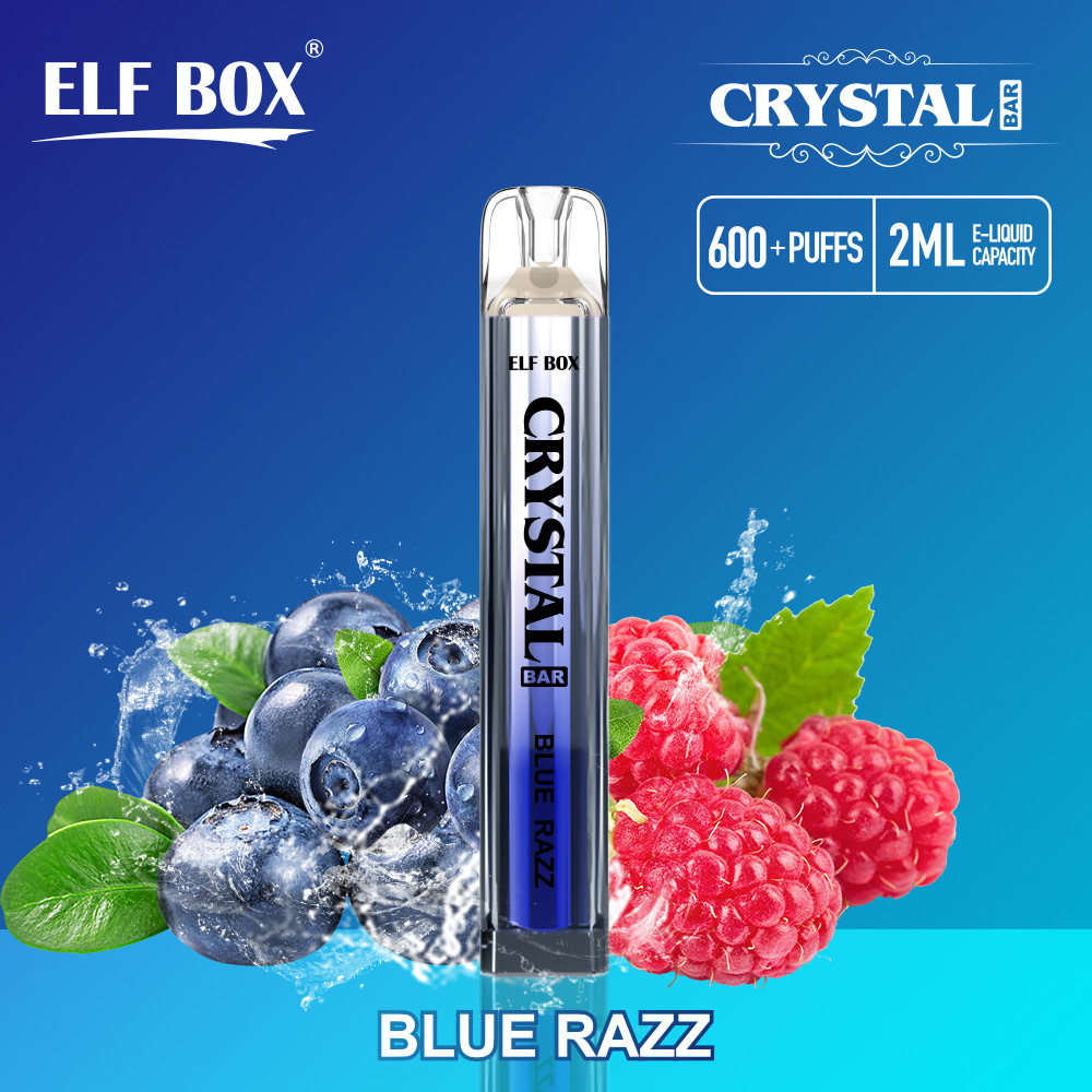 ELF BOX Crystal Bar 600 Puffs Disposable Vape – 2ml, 1.6Ω Coil, 500mAh, Lightweight Disposable Vape
