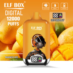 ELF BOX Digital 12000 Puffs Disposable Vape – Mesh Coil, Type-C Rechargeable, LED Digital Screen