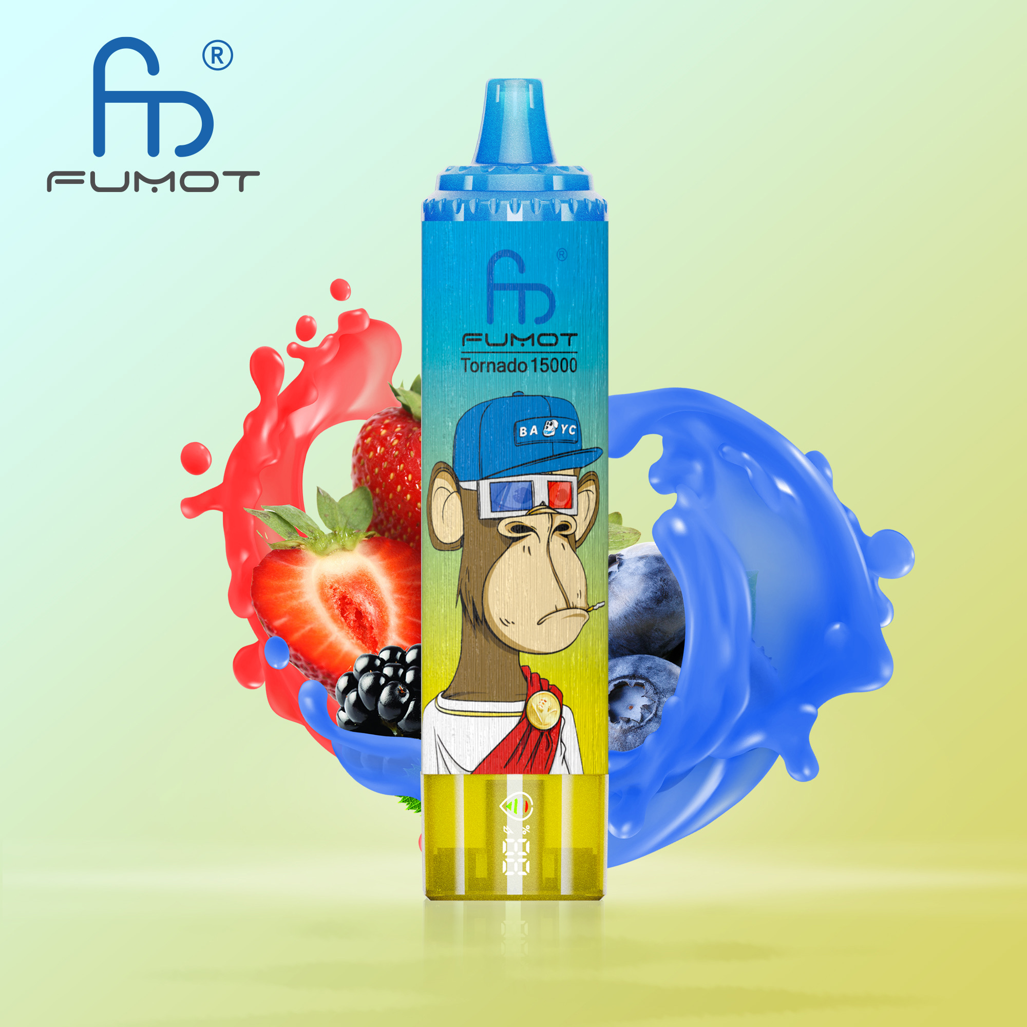 ELF-BOX Fumot Tornado 15000 Puffs Disposable Vape – RGB Design, Mesh Coil, Rechargeable