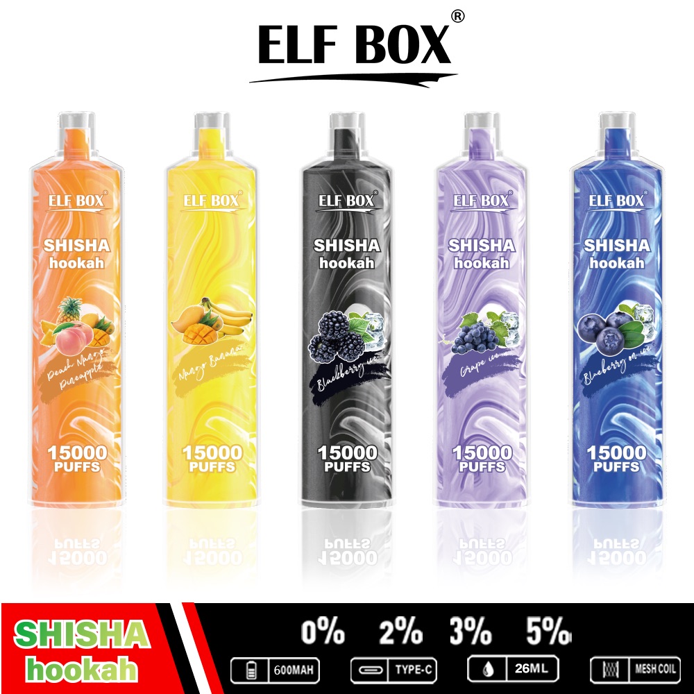 ELF BOX LS 15000 Puffs Disposable Vape – Mesh Coil , Rechargeable Type-C Hookah Style