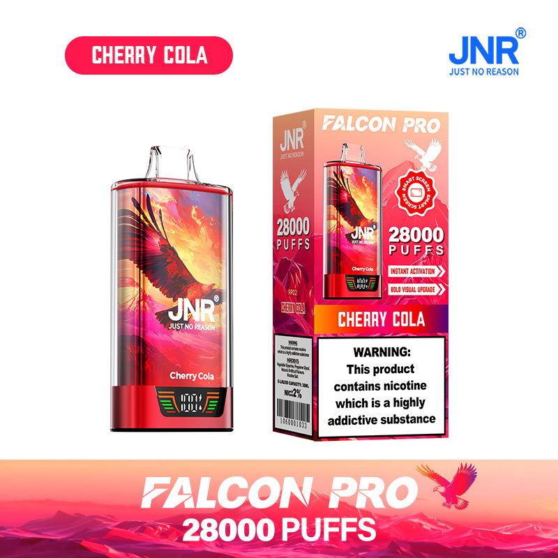 JNR Falcon Pro 28000 Puffs Disposable Vape – Rechargeable, Smart Screen, Dual Mesh Coil, Type-C Charging