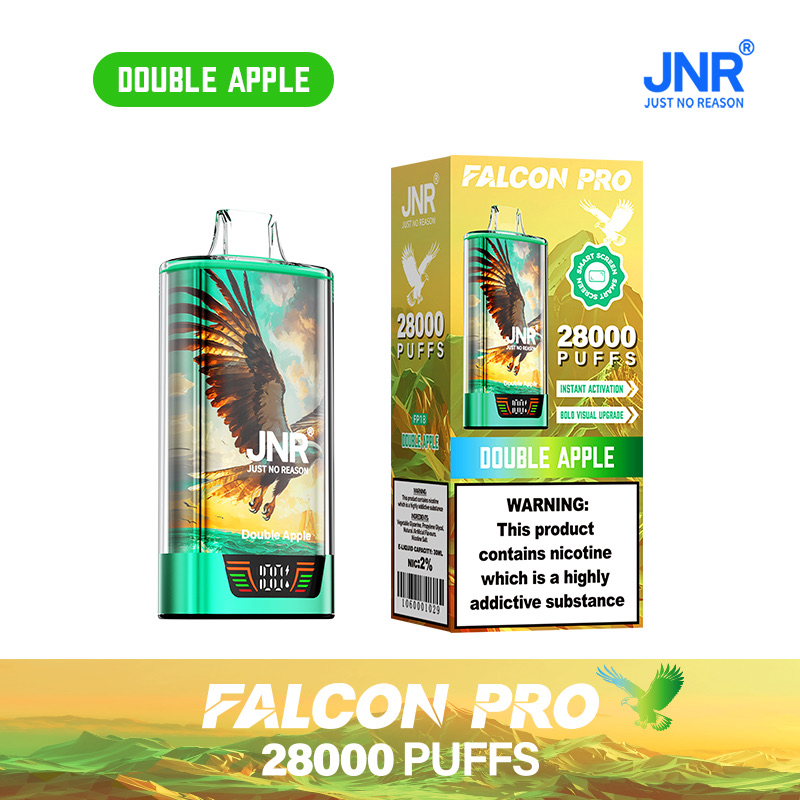 JNR Falcon Pro 28000 Puffs Disposable Vape – Rechargeable, Smart Screen, Dual Mesh Coil, Type-C Charging