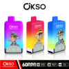 OKSO Double Flavor 60000 Puffs Disposable Vape – Dual 25ml Pods, Mesh Coil, LED Display
