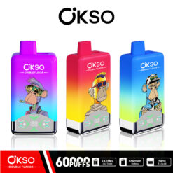 OKSO Double Flavor 60000 Puffs Disposable Vape – Dual 25ml Pods, Mesh Coil, LED Display