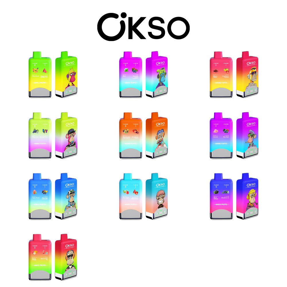 OKSO Double Flavor 60000 Puffs Disposable Vape – Dual 25ml Pods, Mesh Coil, LED Display