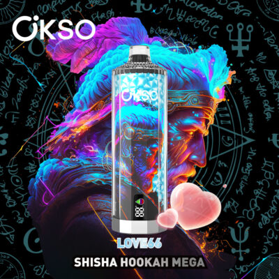 OKSO Shisha Hookah Mega 50000 Puffs Disposable Vape – Triple Mesh Coil, Adjustable Airflow, Type-C Rechargeable