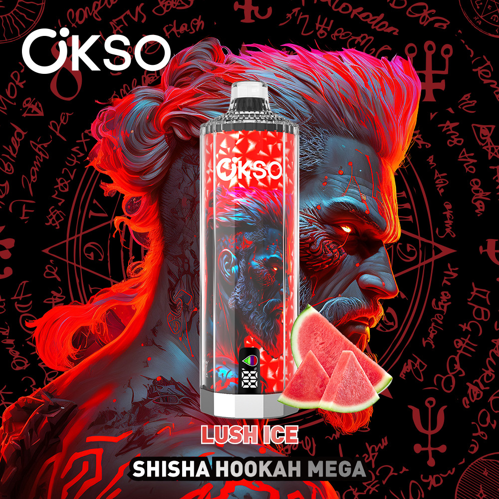 OKSO Shisha Hookah Mega 50000 Puffs Disposable Vape – Triple Mesh Coil, Adjustable Airflow, Type-C Rechargeable
