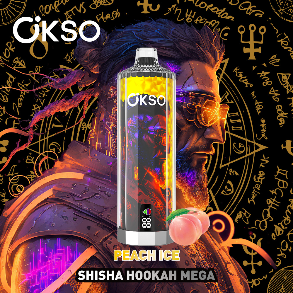 OKSO Shisha Hookah Mega 50000 Puffs Disposable Vape – Triple Mesh Coil, Adjustable Airflow, Type-C Rechargeable