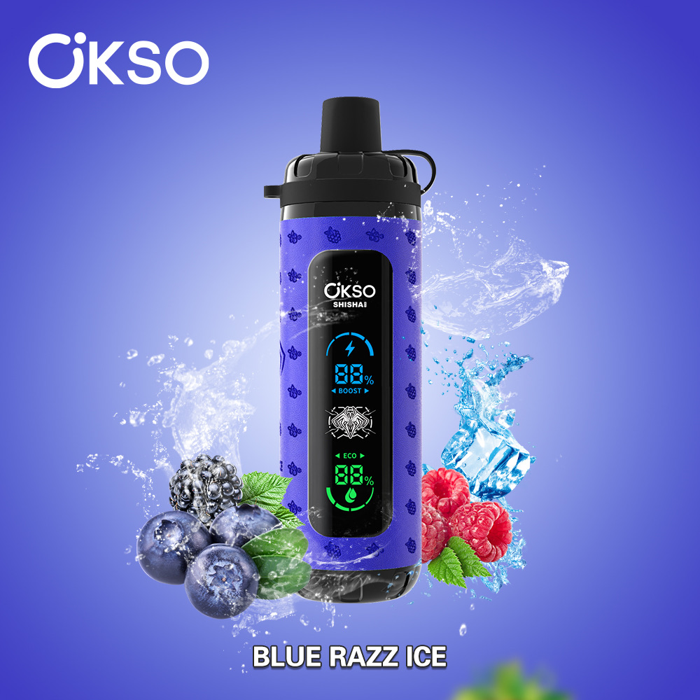 OKSO Shisha Max 40000 Puffs – Mesh Coil , Adjustable Power & Airflow, LED Display, Type-C Rechargeable